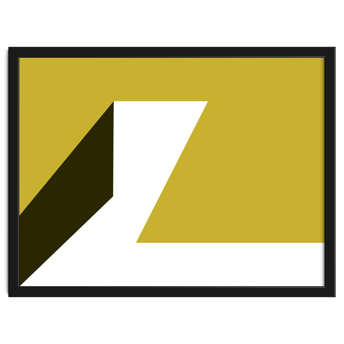 Geometric Shapes No. 78 - mustard, black & white