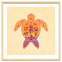 Tropical Sunset Sea Turtle Design