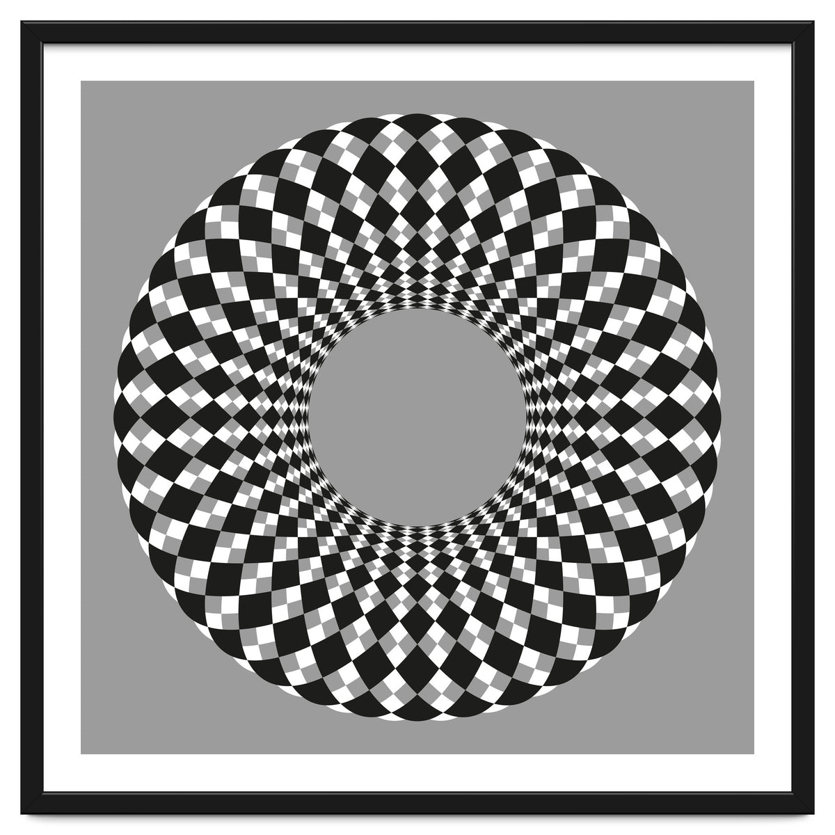 Black and white round