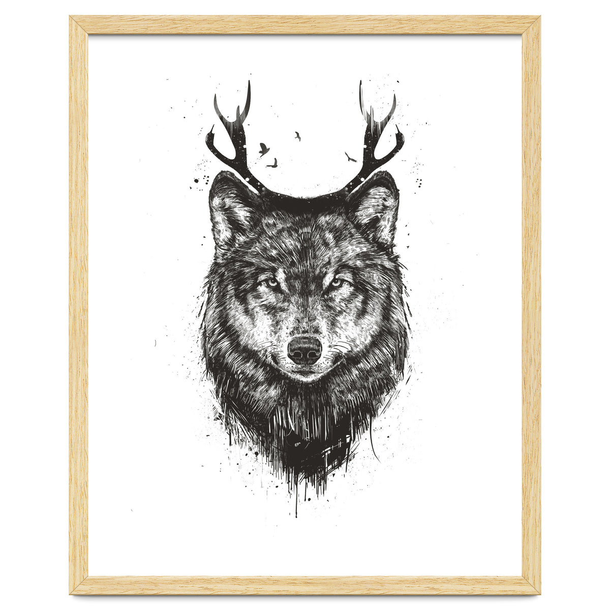 Deer Wolf Bw