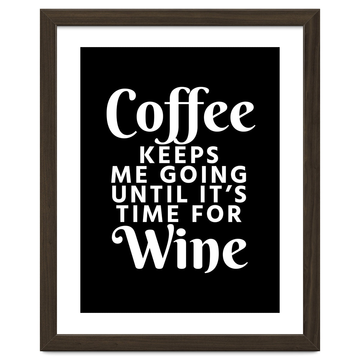 Coffee Keeps Me Going Until It's Time For Wine Black