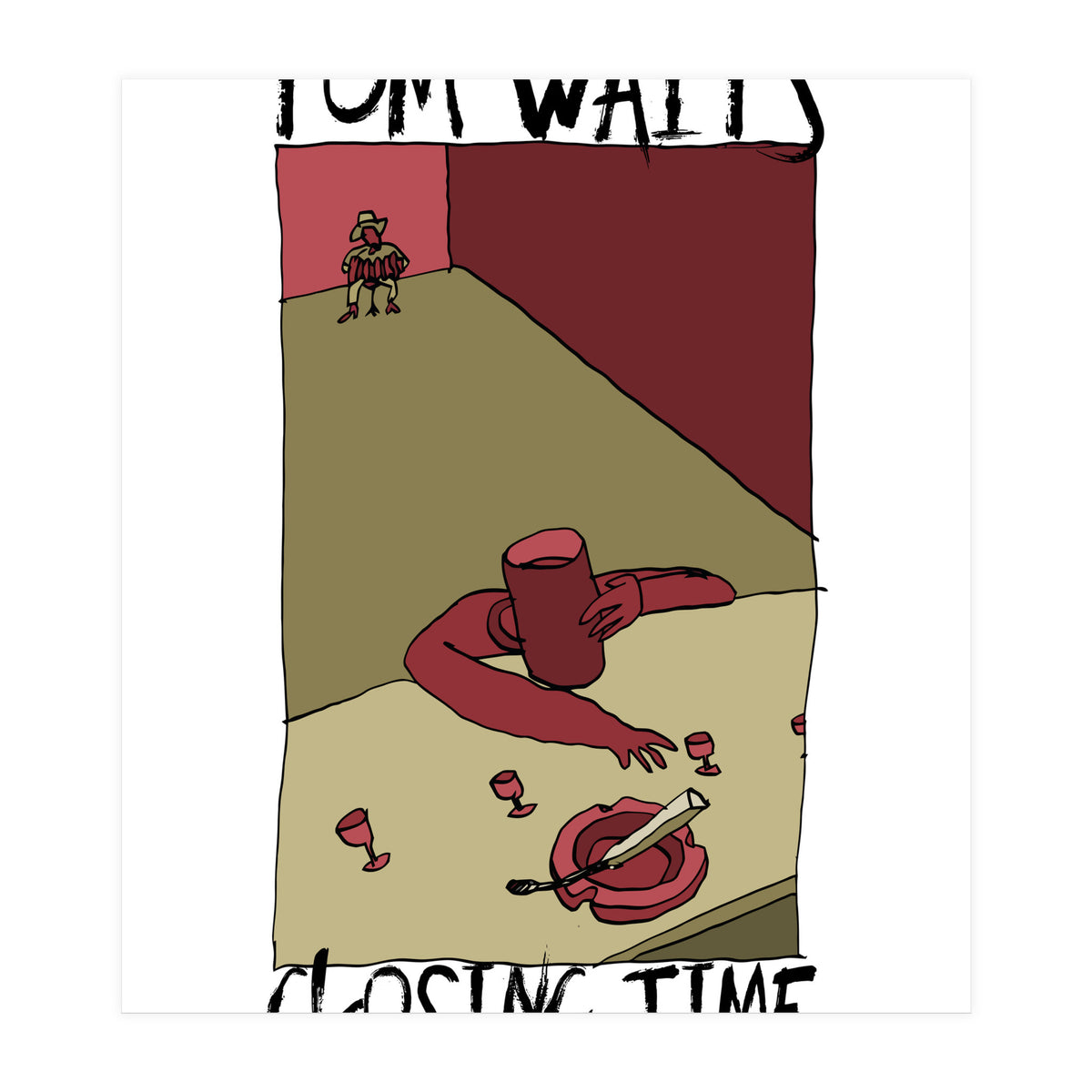 Tom Waits - Closing Time II (Print Only)