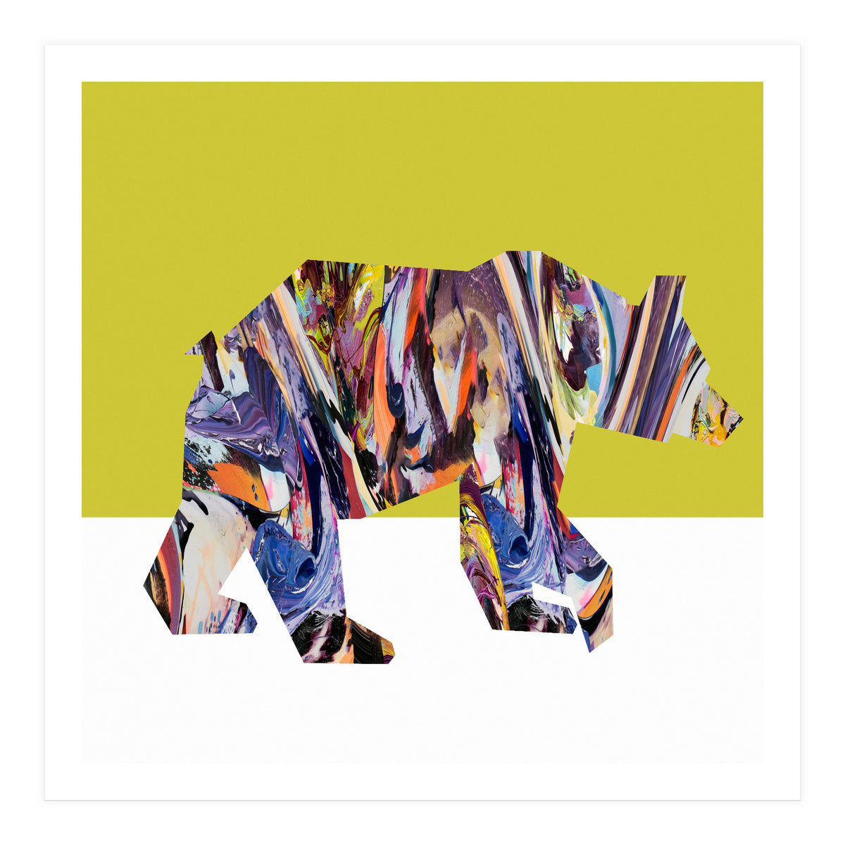 Crazy Ab Polar Bear (Print Only)