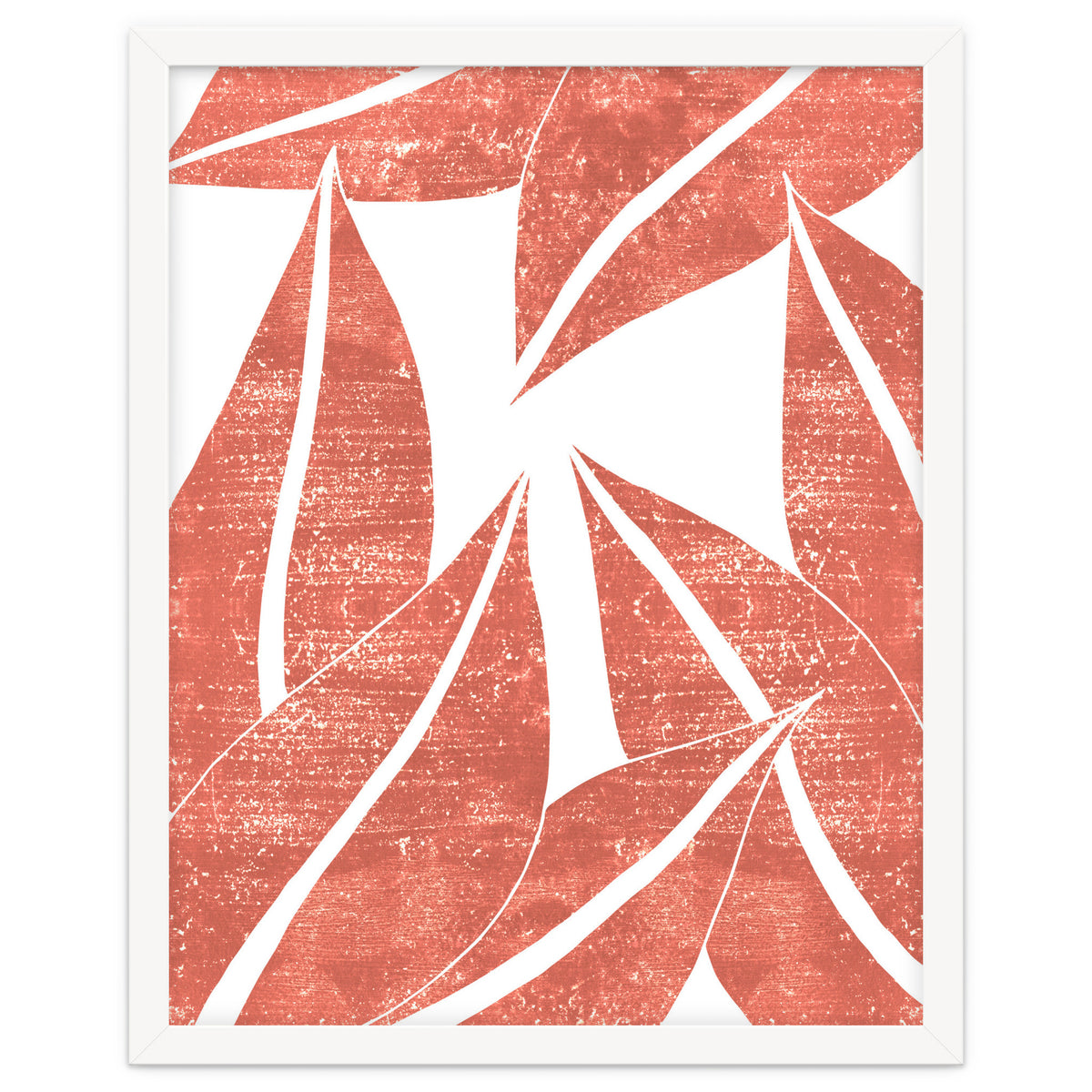 Abstract Terracotta Leaves 1 - Burnt Orange