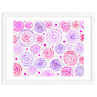 Abstract fireworks pattern in magenta and purple