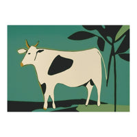 Cow in Green Landscape (Print Only)