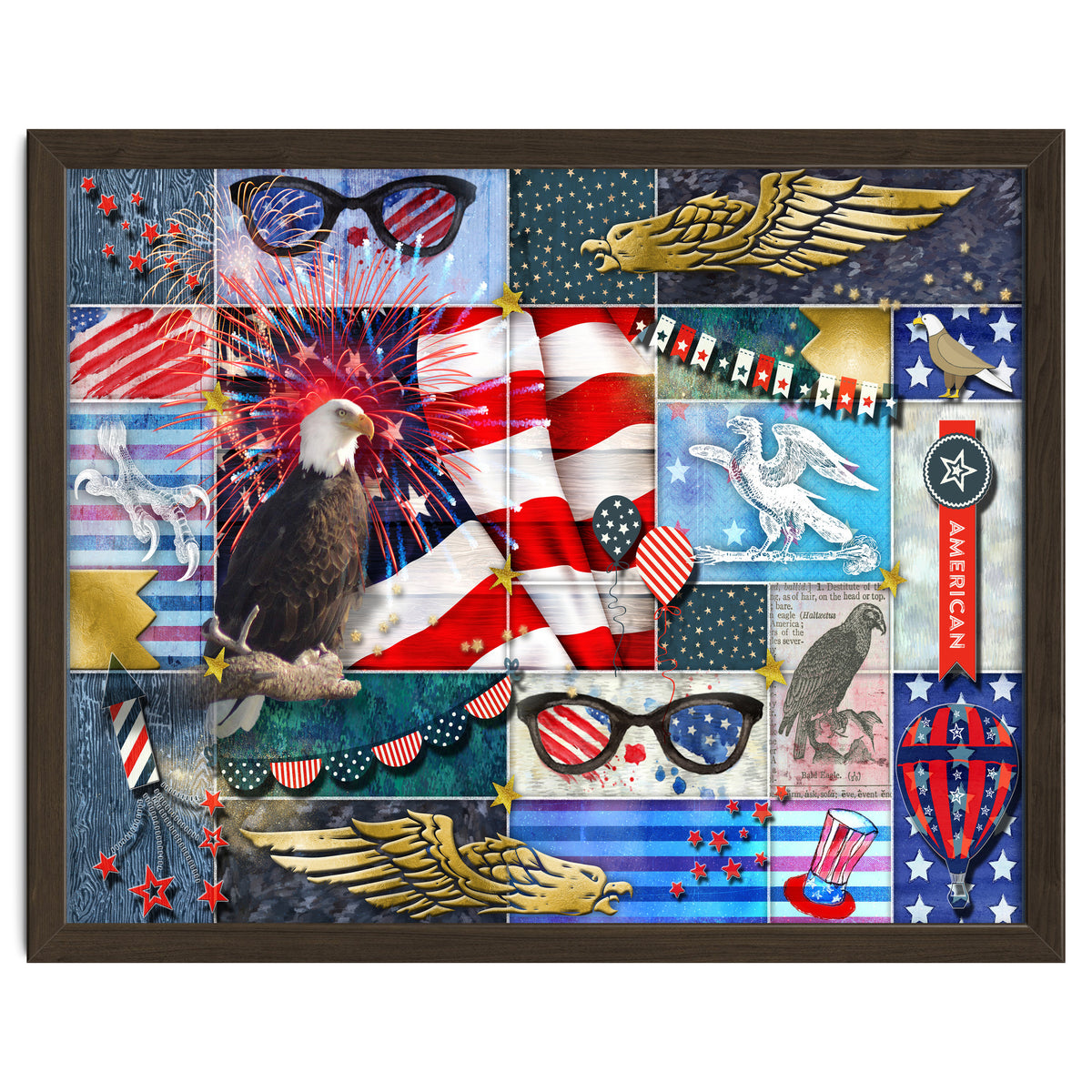 Americana Eagles Collage