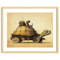 Tortoise Car Steampunk Illustration