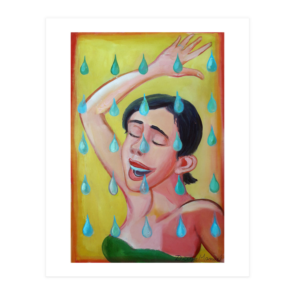 Chica Bajo La Lluvia (Print Only)