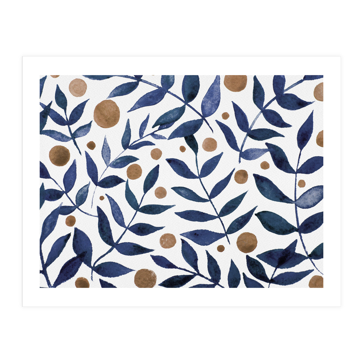 Watercolor Indigo Branches (Print Only)