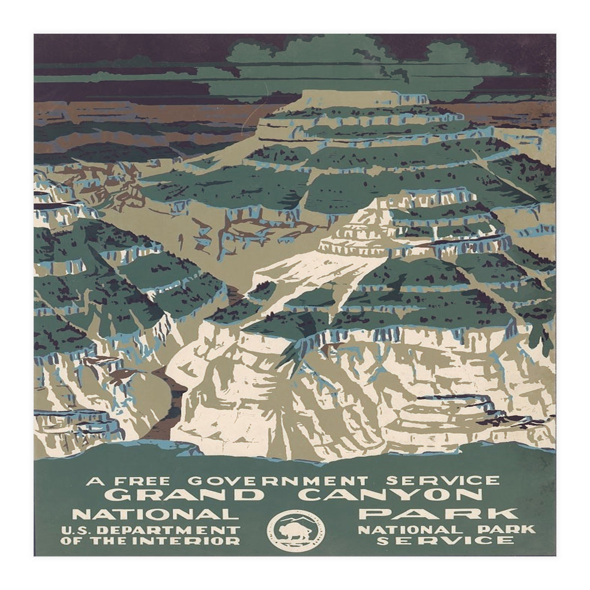 Grand Canyon Vintage Poster  (Print Only)