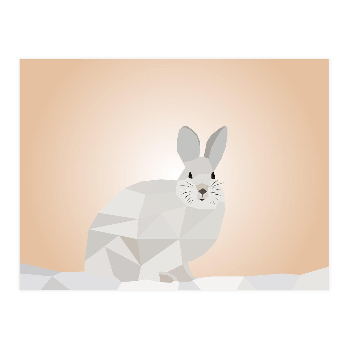 Rabbit Low Poly Art (Print Only)