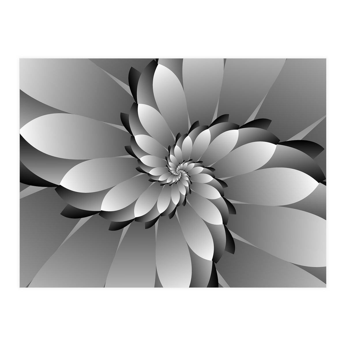 BLACK Floral 3D ART (Print Only)