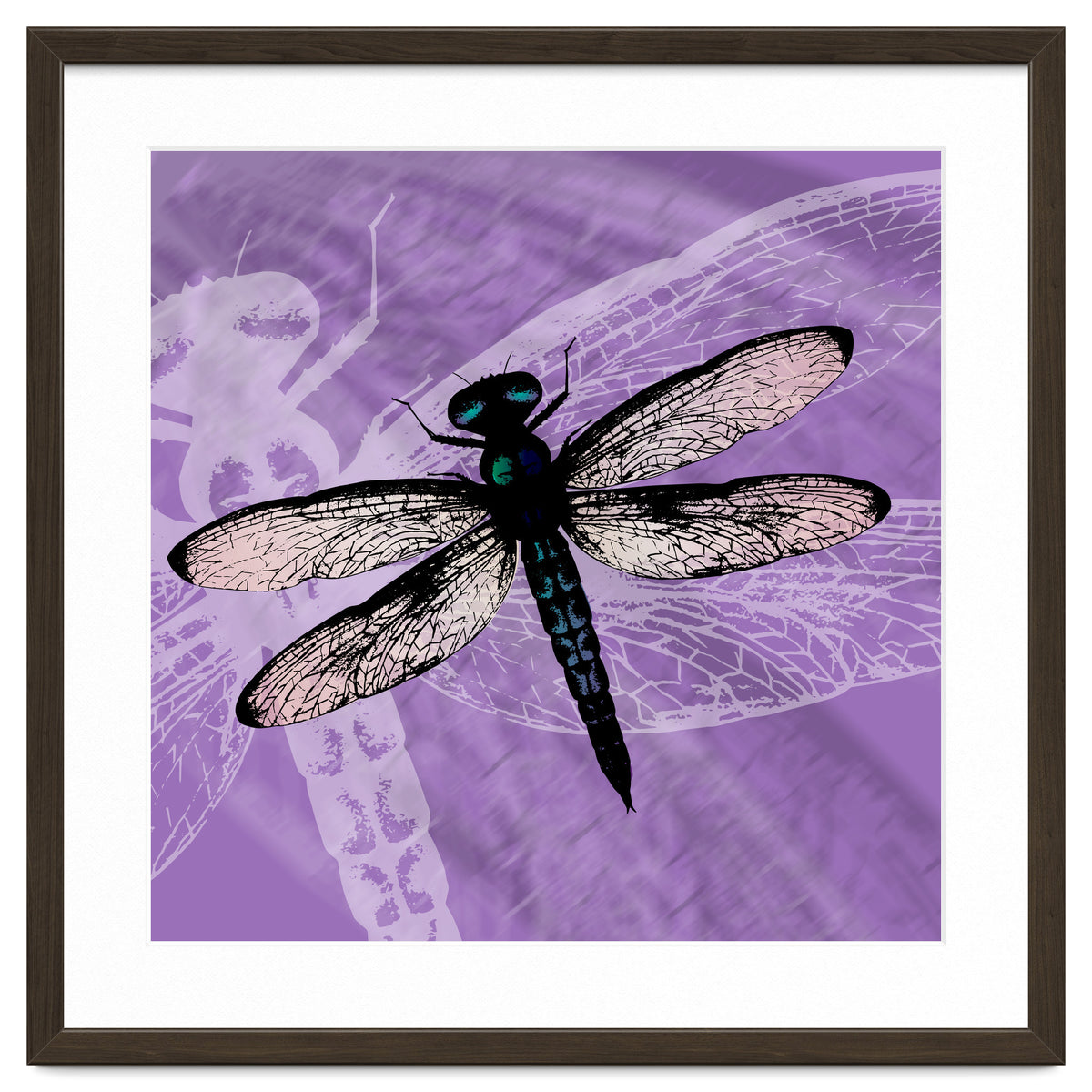 Blue dragonfly vector