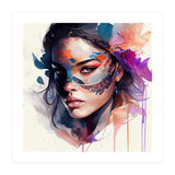Watercolor Carnival Woman #8 (Print Only) thumbnail