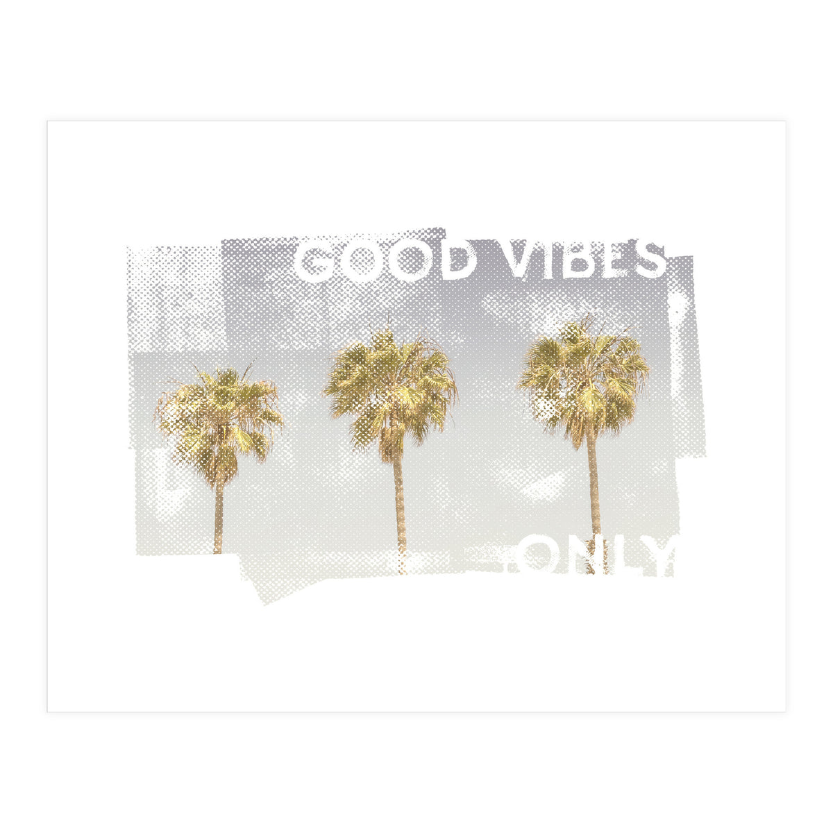 Vintage palm trees | good vibes only (Print Only)