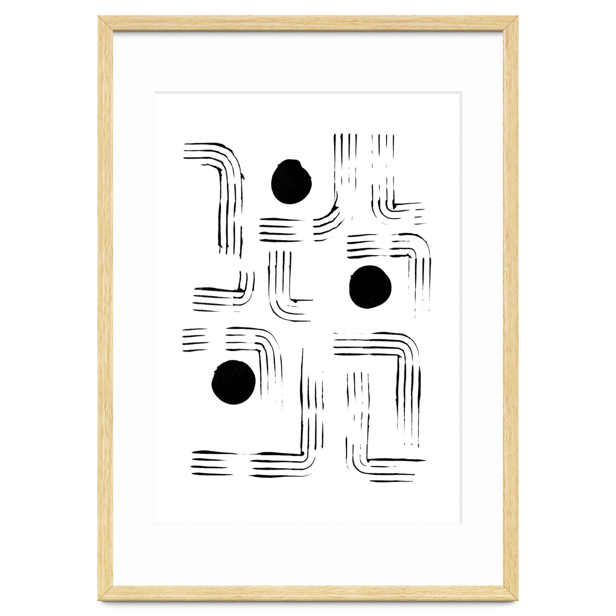 Mid-Century Modern Monochrome Print #1