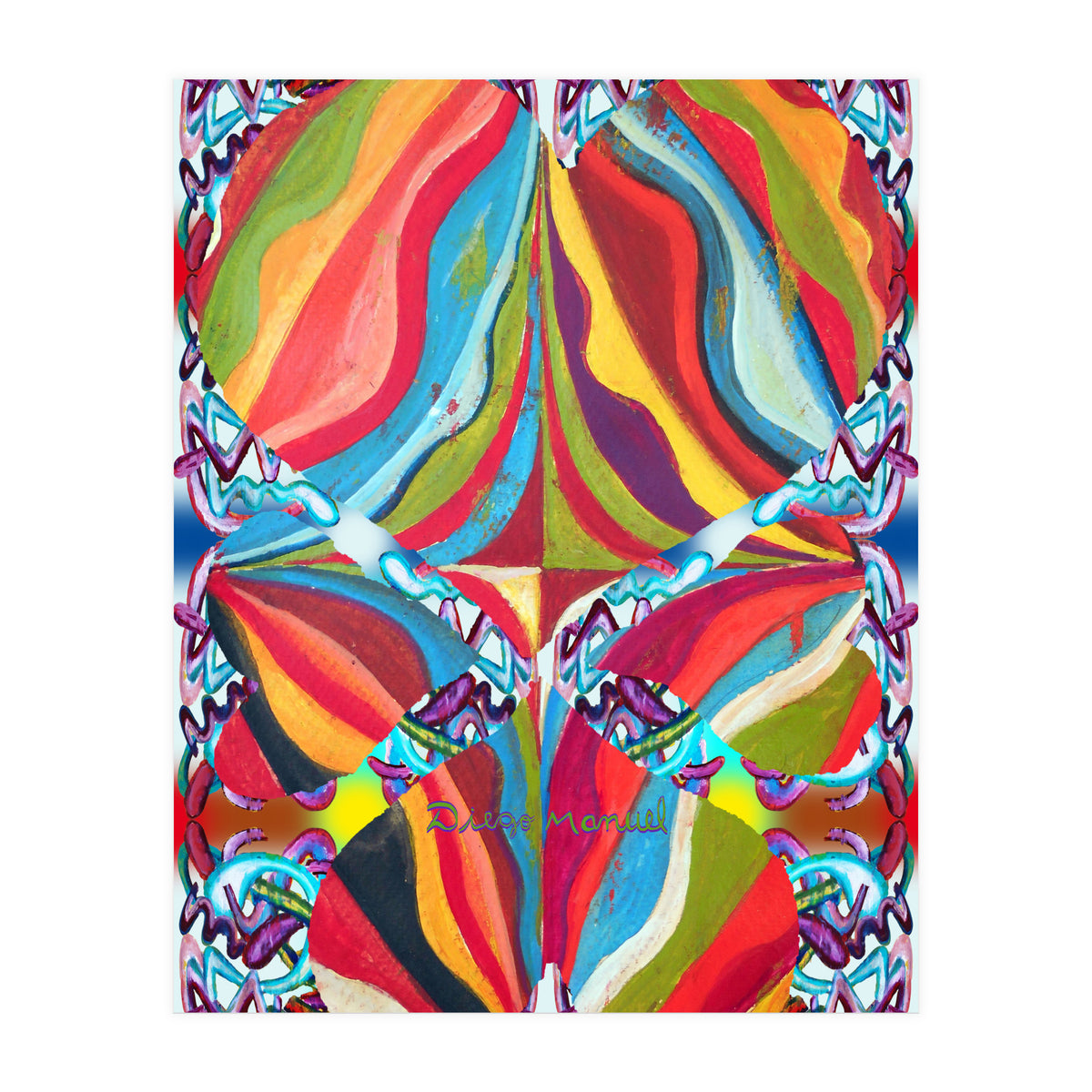 4 Corazones Tapiz 2 (Print Only)