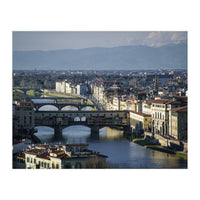 Florence and the Ponte Vecchio bridge (Print Only)