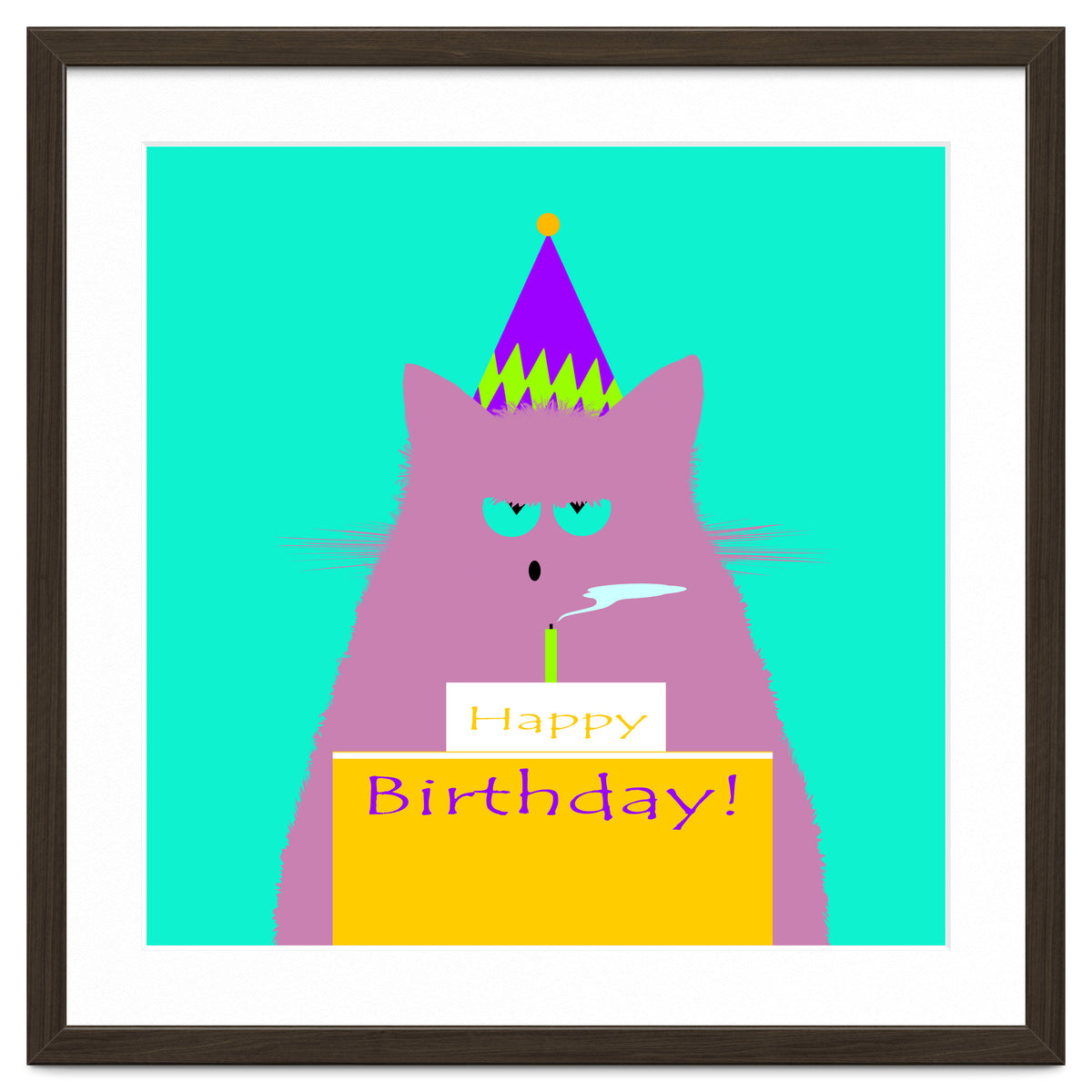 Birthday Lilac Cat