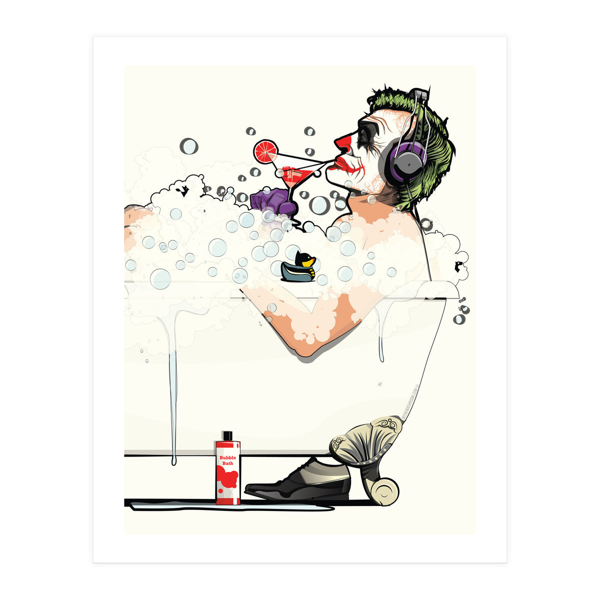The Joker in the Bath, funny Bathroom Humour (Print Only)