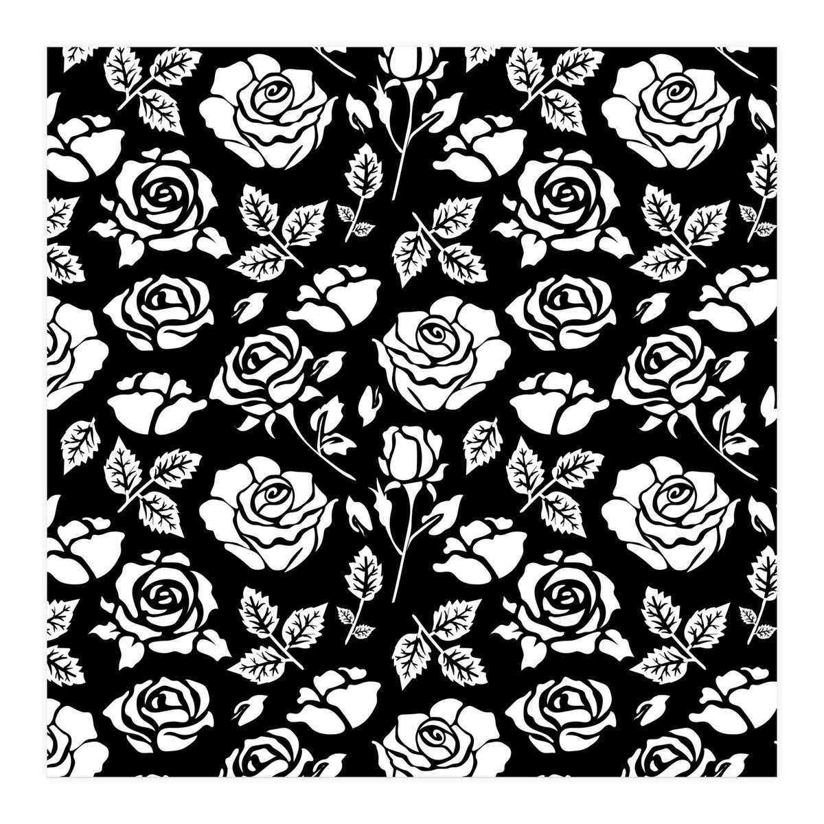 White Rose #illustration #pattern (Print Only)