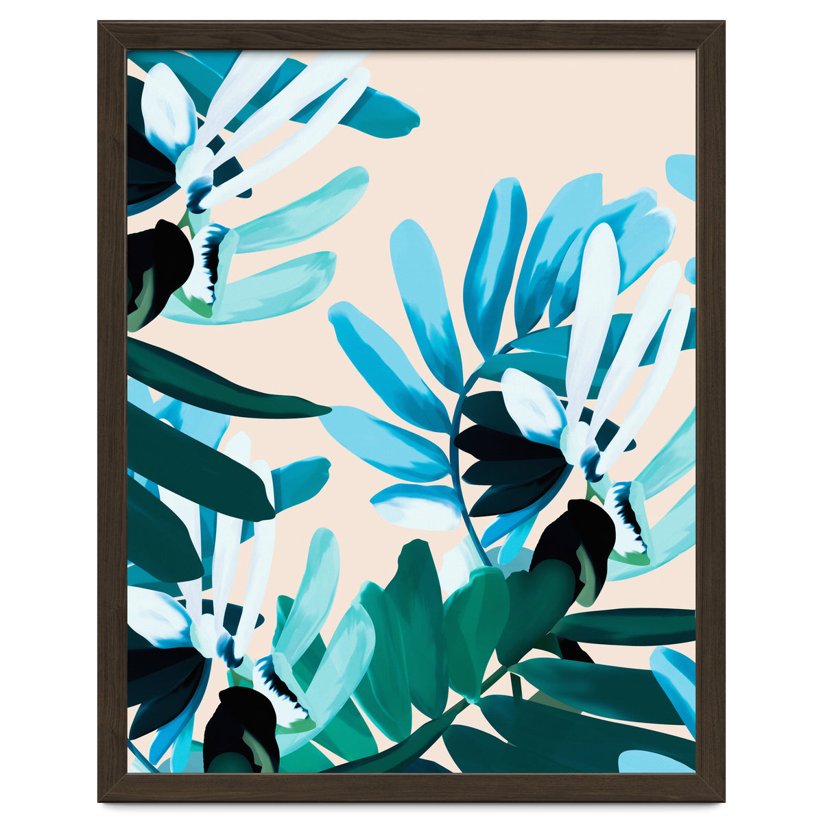 Large bluish botanical leaves