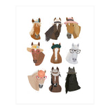 Horses in Glasses and Hats (Print Only) thumbnail