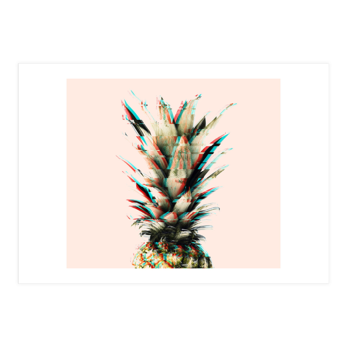 Glitch pineapple pink (Print Only)