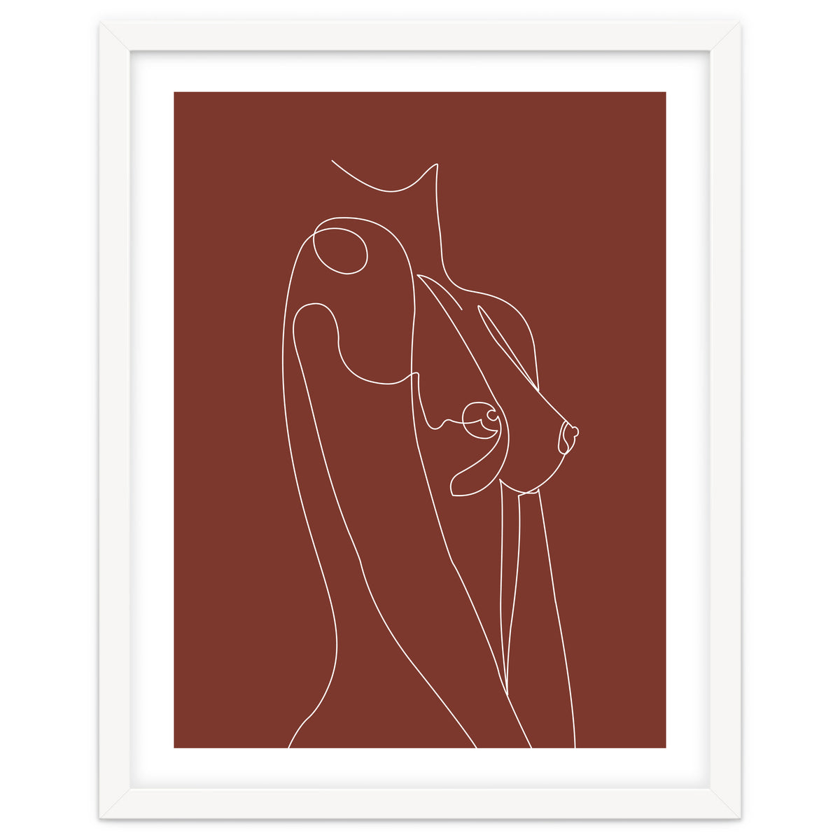 Female chest line-brown