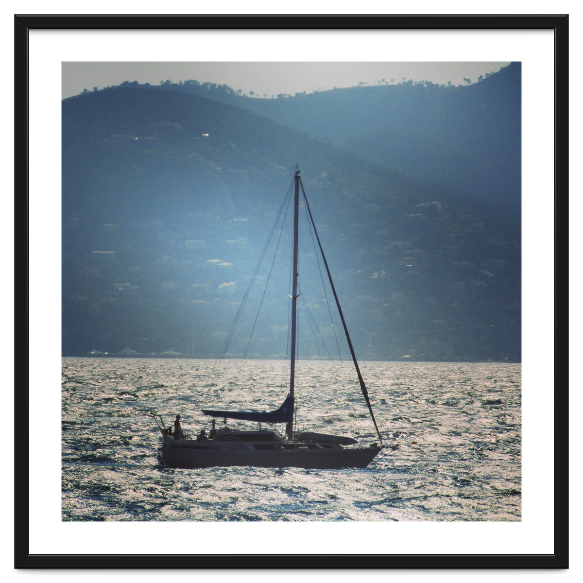 Sailing boat at sunset