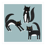 Black and White Tuxedo Cats (Print Only) thumbnail