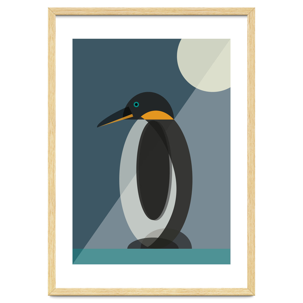 Mid Century Geometric Penguin