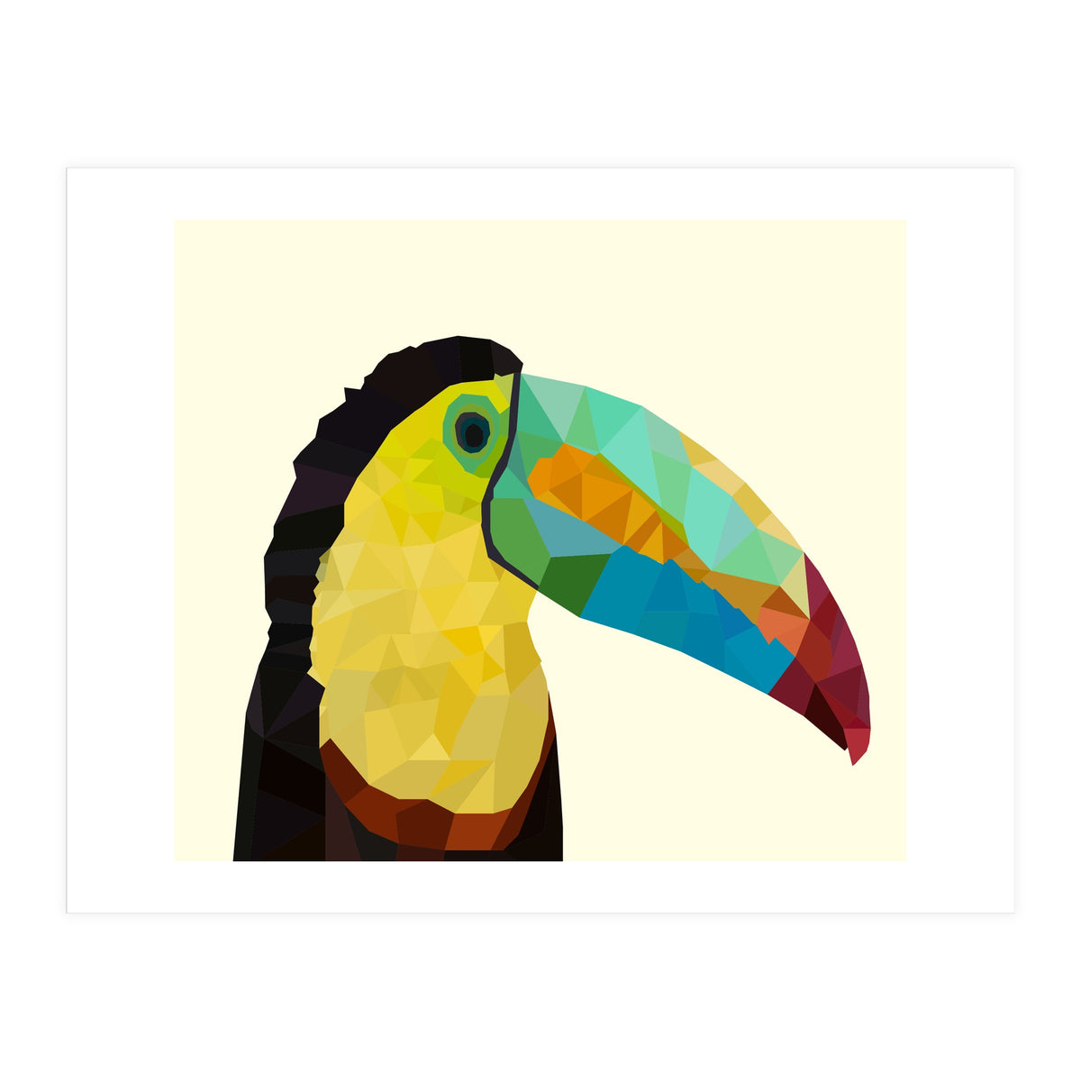 Toucan Bird Low Poly Art (Print Only)