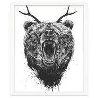 Angry Bear With Antlers