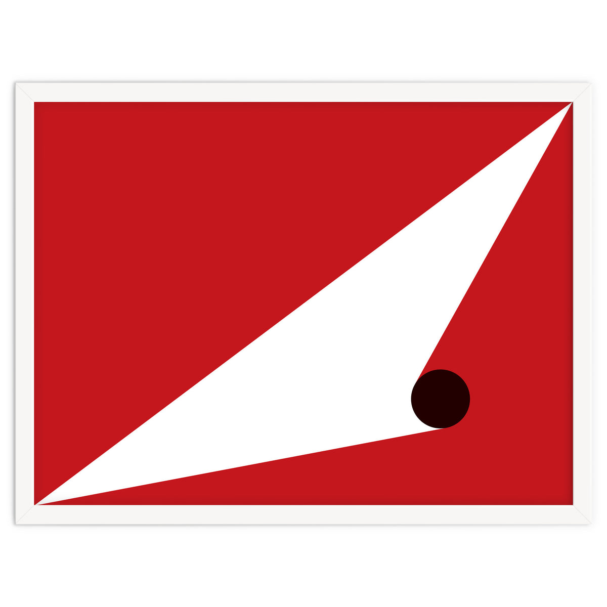 Geometric Shapes No. 71 - red, white & black