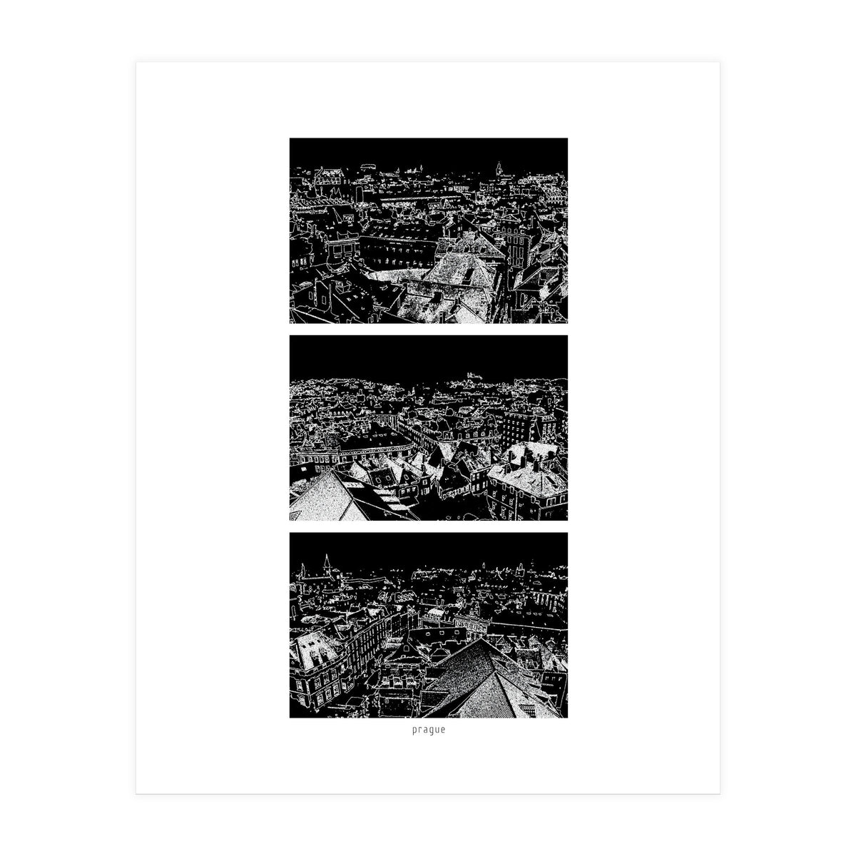 Prague print in black  (Print Only)
