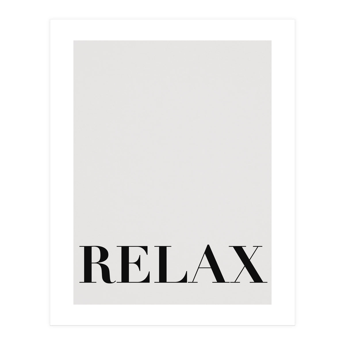 Relax White (Print Only)