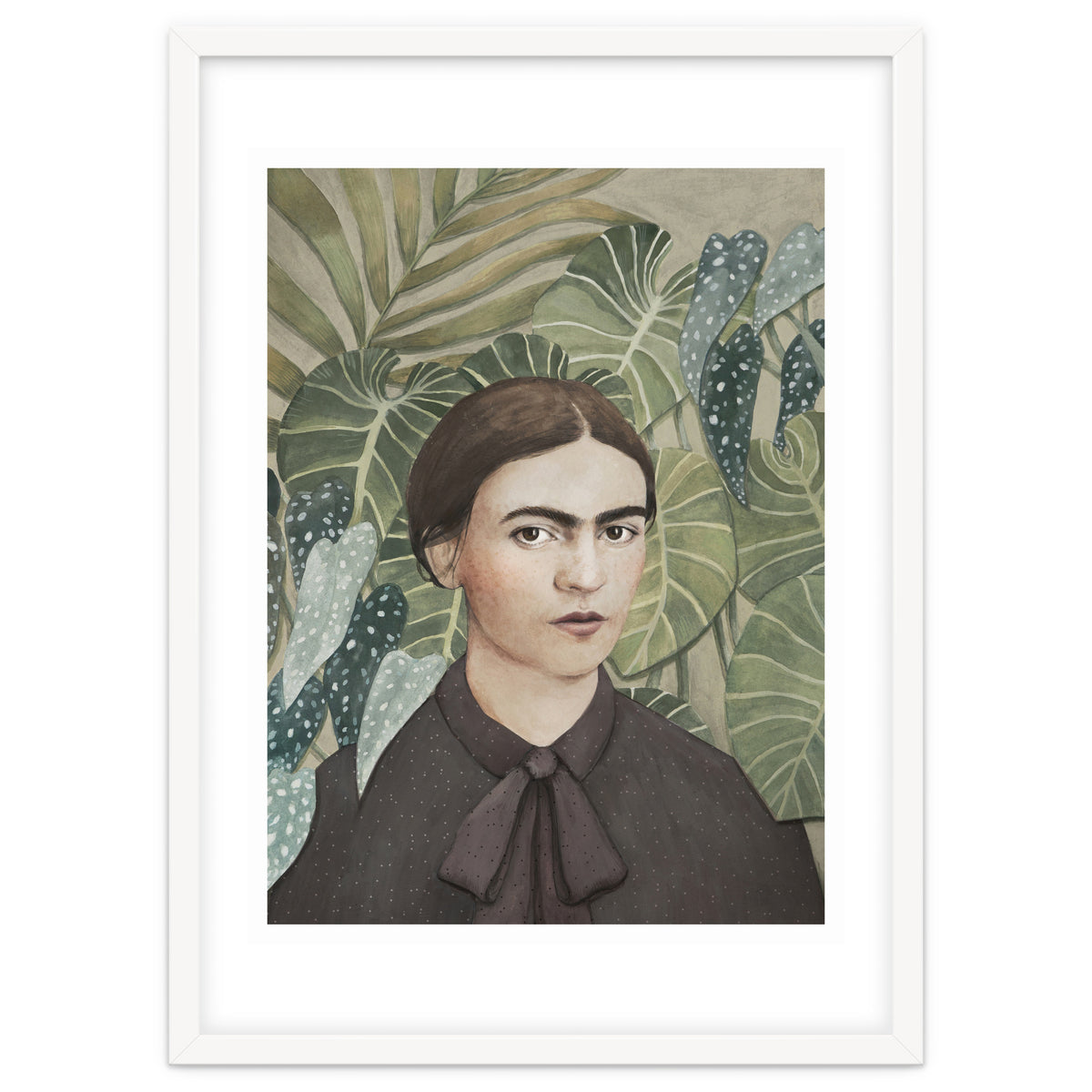 Frida With Plants