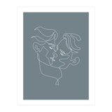 gay love line art-blue (Print Only) thumbnail