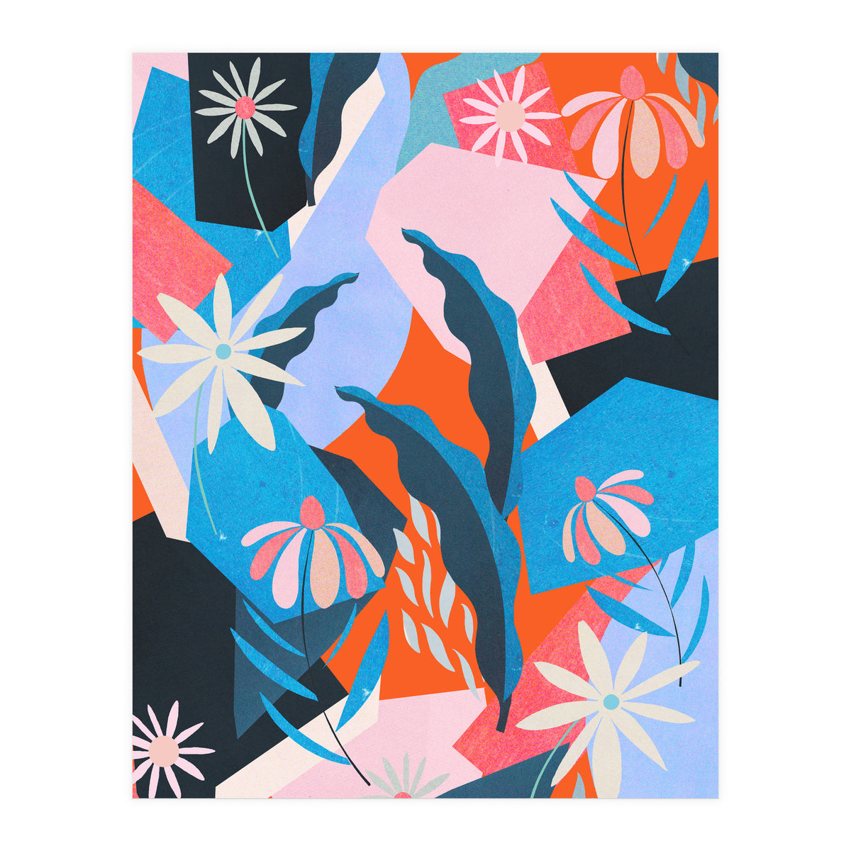 Blue, orange and pink (Print Only)
