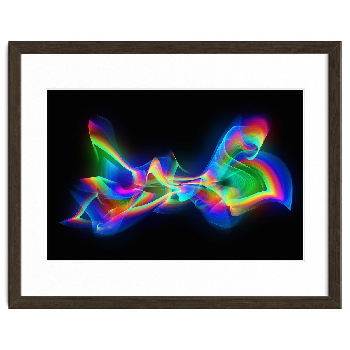 Abstract Colorful Flame Waves