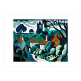 English Country Village Painting (Print Only) thumbnail