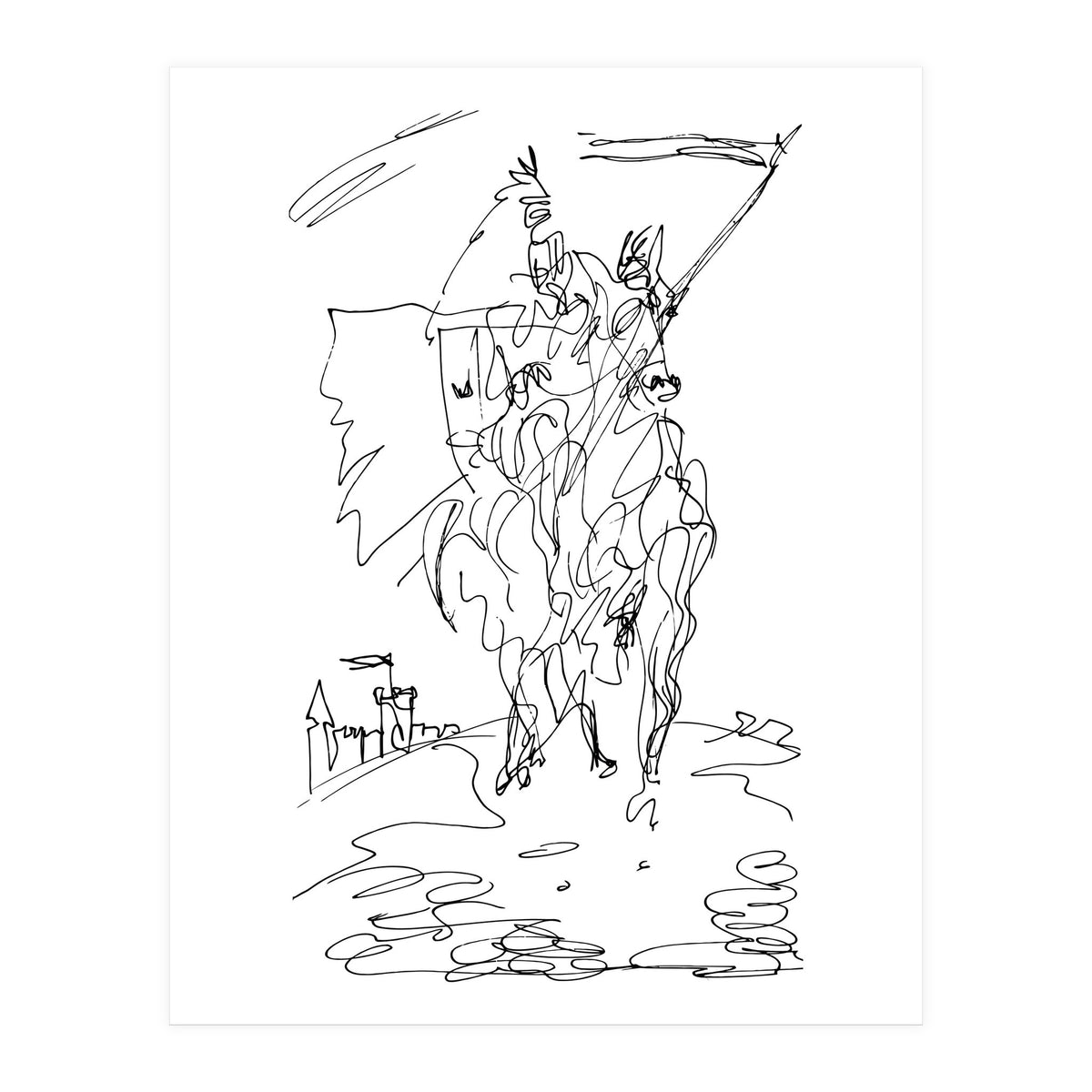 Medieval Rider (Print Only)