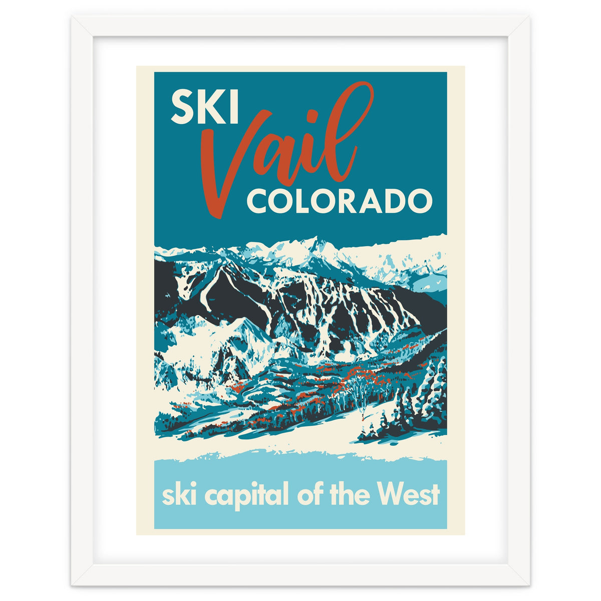 Vintage Vail ski poster