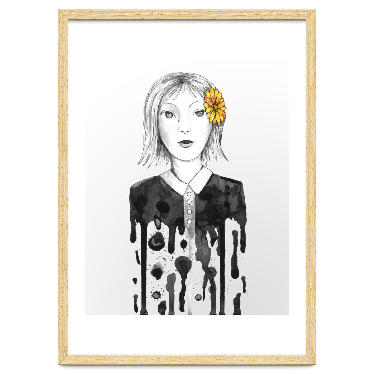 Flower dripping girl