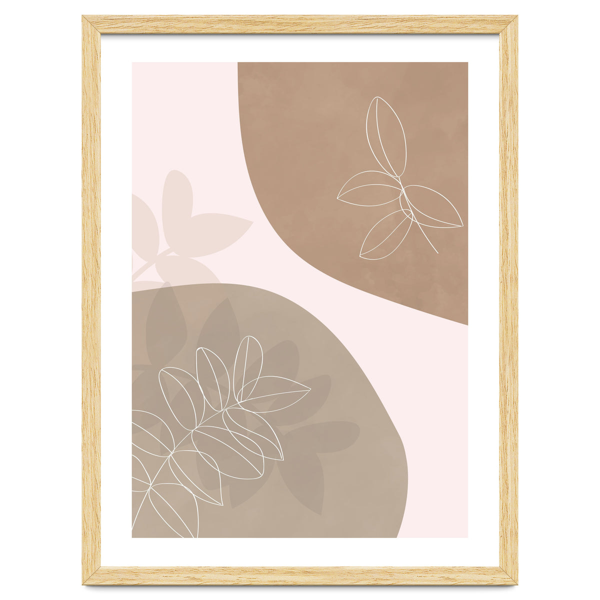 Abstract Neutral Line Art Drawing