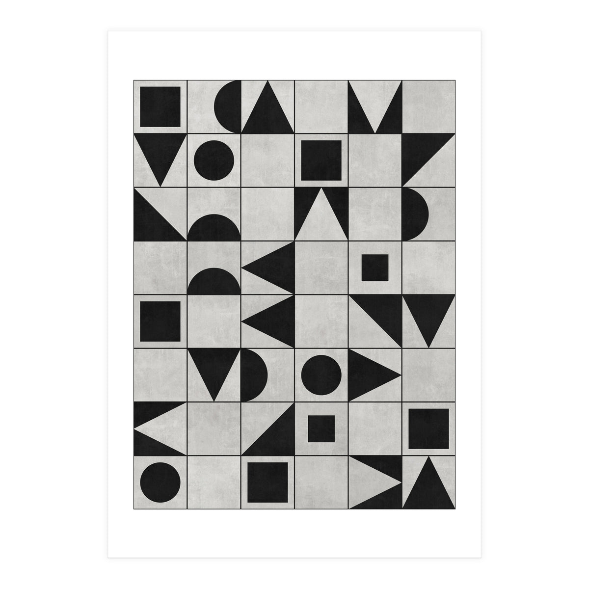 My Favorite Geometric Patterns No.12 - Grey (Print Only)