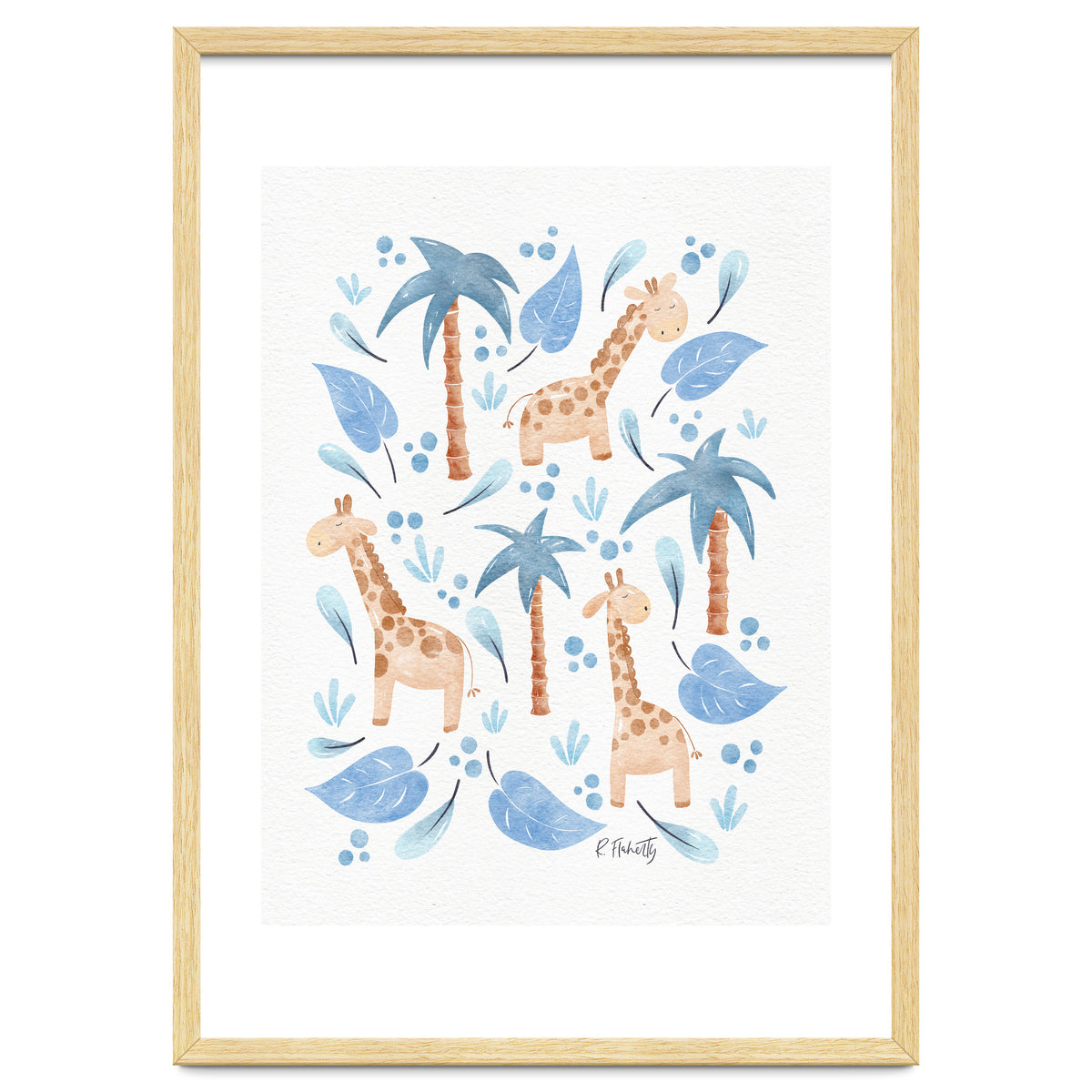 Jungle Giraffes | Blue