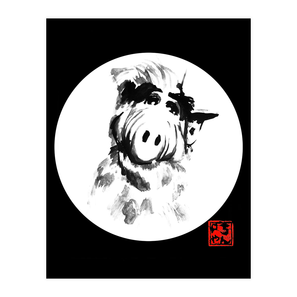 alf in white (Print Only)